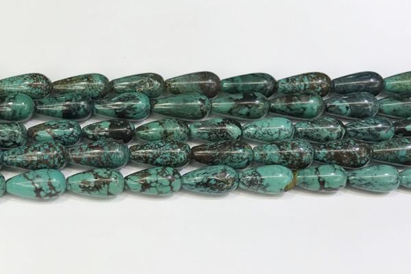 CNT515 15.5 inches 9*18mm teardrop turquoise gemstone beads
