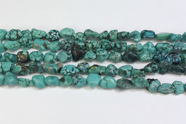 CNT519 15.5 inches 7*9mm - 8*10mm nuggets turquoise gemstone beads