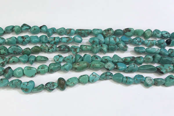CNT520 15.5 inches 6*6mm - 6*10mm nuggets turquoise gemstone beads