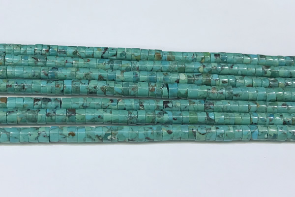 CNT529 15.5 inches 5mm - 5.5mm heishi turquoise gemstone beads