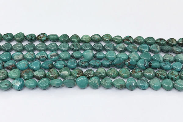 CNT546 15.5 inches 8mm triangle turquoise gemstone beads