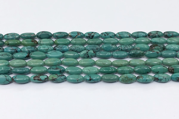 CNT563 15.5 inches 6*12mm oval turquoise gemstone beads