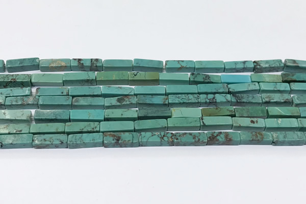CNT568 15.5 inches 4*13mm cuboid turquoise gemstone beads