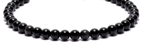 COB01 15 inches 6mm round black obsidian gemstone beads wholesale