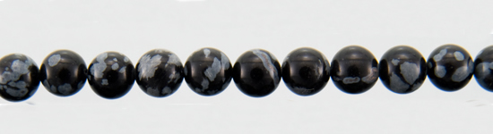 COB22 15 inches 6mm round snowflake obsidian gemstone beads wholesale