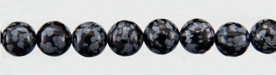 COB23 15 inches 8mm round snowflake obsidian gemstone beads wholesale