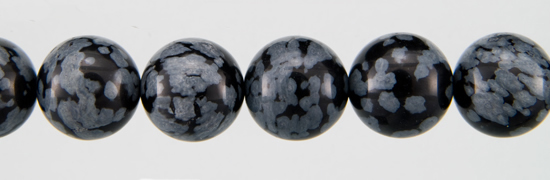 COB25 15 inches 12mm round snowflake obsidian gemstone beads wholesale