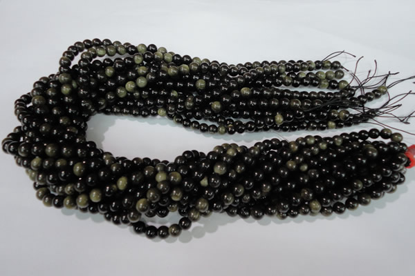 COB252 15.5 inches 6mm round golden obsidian beads wholesale