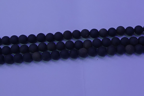 COB279 15.5 inches 8mm round matte golden obsidian beads wholesale
