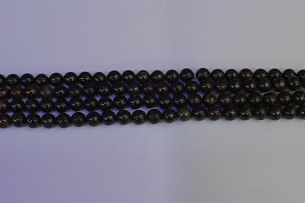 COB651 15.5 inches 6mm round gold black obsidian beads wholesale