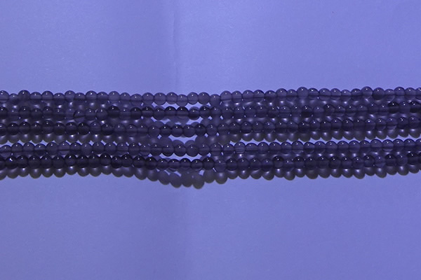 COB700 15.5 inches 4mm round ice black obsidian beads wholesale