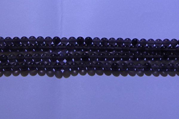 COB701 15.5 inches 6mm round ice black obsidian beads wholesale
