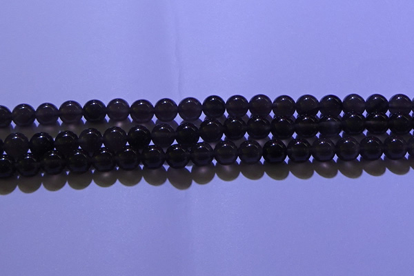 COB702 15.5 inches 8mm round ice black obsidian beads wholesale