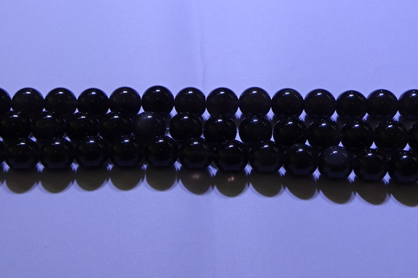 COB704 15.5 inches 12mm round ice black obsidian beads wholesale