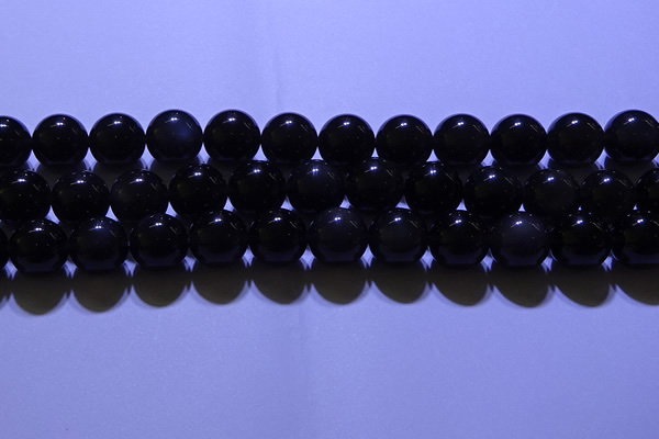 COB705 15.5 inches 14mm round ice black obsidian beads wholesale