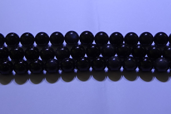 COB714 15.5 inches 12mm round ice black obsidian beads wholesale