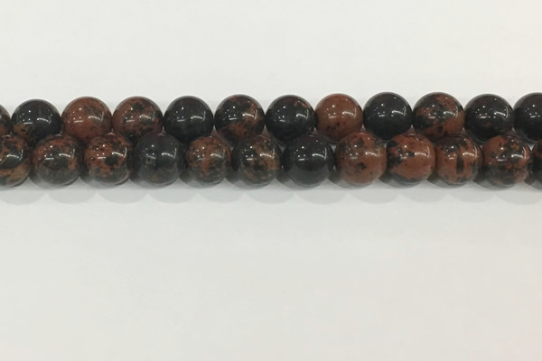 COB754 15.5 inches 12mm round mahogany obsidian beads wholesale