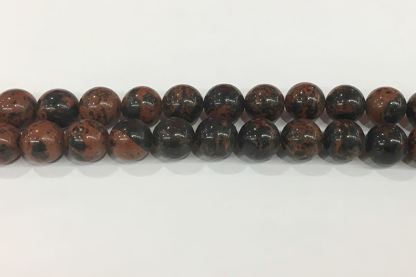 COB755 15.5 inches 14mm round mahogany obsidian beads wholesale