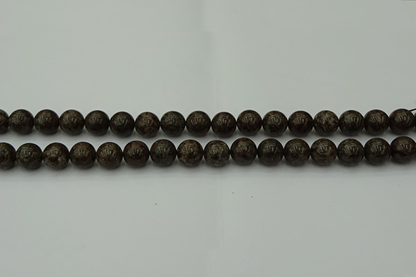 COB802 15.5 inches 8mm round red snowflake obsidian beads
