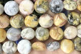 COIN120 15 inches 16mm coin yellow crazy lace agate beads