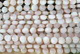COIN140 15 inches 6mm faceted coin rose quartz beads