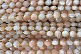 COIN143 15 inches 6mm faceted coin moonstone gemstone beads