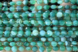 COIN163 15 inches 6mm faceted coin line agate beads