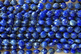 COIN170 15 inches 6mm faceted coin lapis lazuli gemstone beads