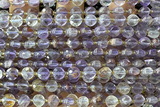 COIN200 15 inches 6mm faceted coin quartz gemstone beads