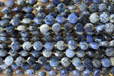 COIN209 15 inches 6mm faceted coin dumortierite gemstone beads