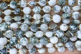 COIN230 15 inches 8mm faceted coin jasper gemstone beads