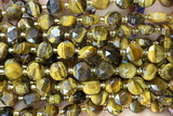 COIN251 15 inches 8mm faceted coin tiger eye gemstone beads