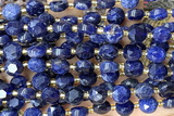 COIN262 15 inches 8mm faceted coin sodalite gemstone beads