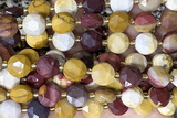 COIN298 15 inches 10mm faceted coin mookaite gemstone beads