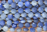 COIN310 15 inches 10mm faceted coin blue aventurine beads