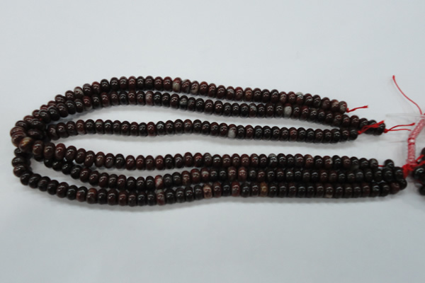 COJ10 15.5 inches 5*8mm rondelle blood jasper gemstone beads