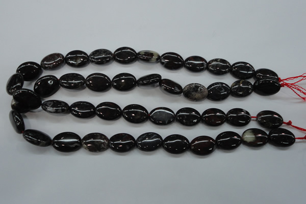 COJ18 15.5 inches 13*18mm oval blood jasper gemstone beads