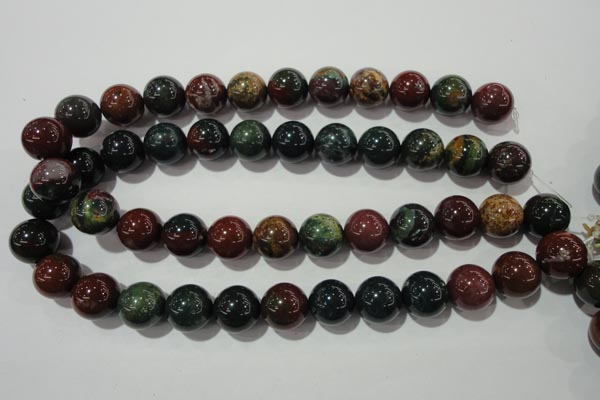 COJ305 15.5 inches 14mm round Indian bloodstone beads wholesale