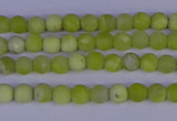 COJ400 15.5 inches 4mm round matte olive jade beads wholesale