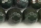 COJ503 15 inches 12mm faceted round Indian bloodstone jasper beads