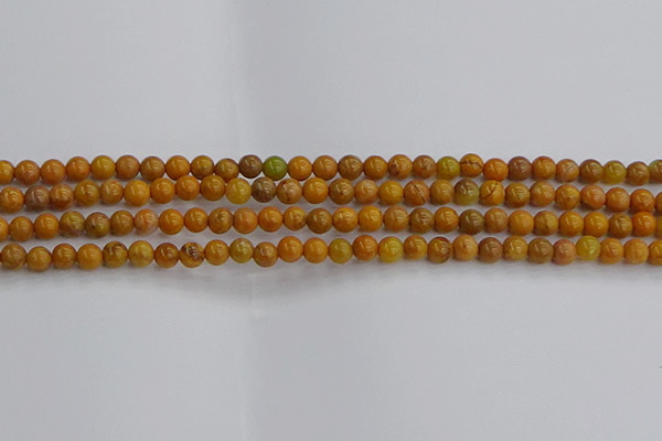 COJ600 15.5 inches 4mm round orpiment jasper beads wholesale