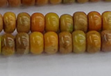COJ611 15.5 inches 4*6mm rondelle orpiment jasper beads