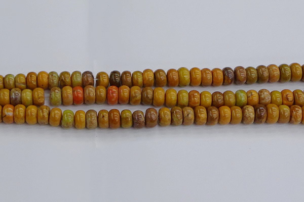 COJ612 15.5 inches 5*8mm rondelle orpiment jasper beads