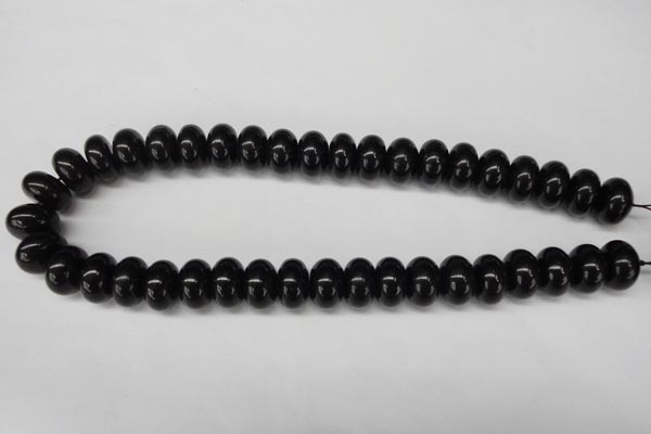 CON24 15.5 inches 10*16mm rondelle black onyx gemstone beads
