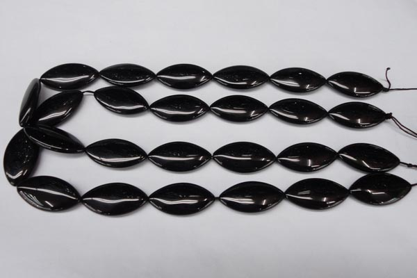CON40 15.5 inches 16*30mm marquise black onyx gemstone beads