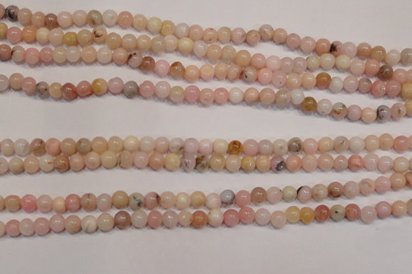 COP1001 15.5 inches 4mm round natural pink opal gemstone beads