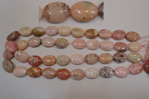 COP1025 15.5 inches 15*20mm oval natural pink opal gemstone beads