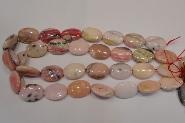 COP1026 15.5 inches 18*25mm oval natural pink opal gemstone beads