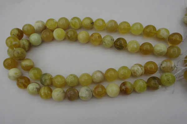 COP1205 15.5 inches 14mm round yellow opal gemstone beads