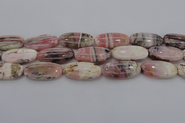 COP1283 15.5 inches 25*50mm oval natural pink opal gemstone beads